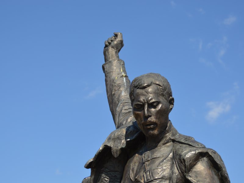 A statue of Freddie Mercury - whose LiveAid performance was the gold standard of how to film an event.
